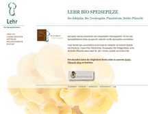 Tablet Screenshot of lehr-speisepilzkulturen.de